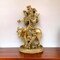 Brass Lord Krishna Statue with Kamdhenu Cow Hindu God Religious Idol Figurine Krishna with Holy Cow for Home Temple Mandir Decor Diwali Pooja - Decorative Showpiece Housewarming Gift